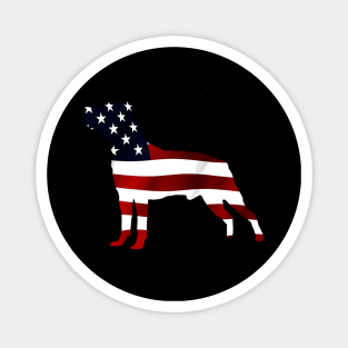 American Staffordshire Terrier US Flag Magnet